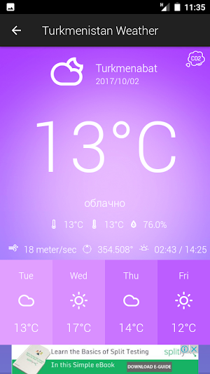 Turkmenistan Weather Screenshot 3