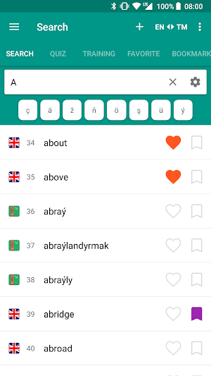 English-turkmen and Turkmen-english dictionary Screenshot 0
