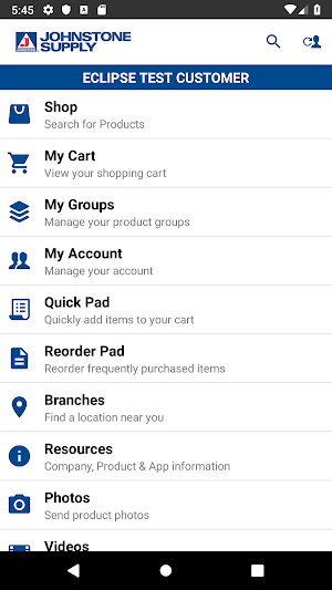 Johnstone Supply OE Touch Screenshot 0