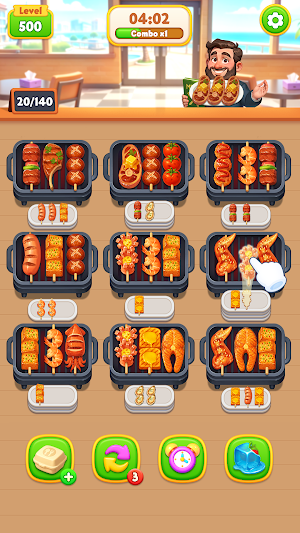 Food Sorting: Grill Match Game Screenshot 1