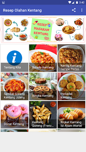 Resep Olahan Kentang Screenshot 1
