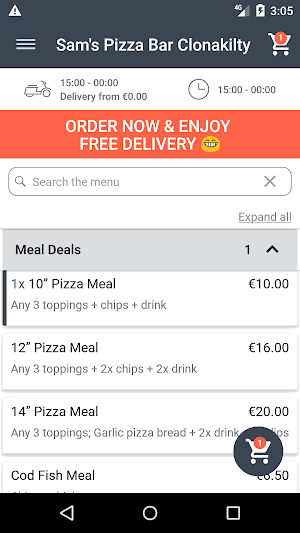 Sam's Pizza Bar Clonakilty Screenshot 1