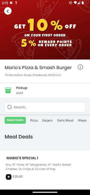 Mario's Pizza&Smash Burger Screenshot 1