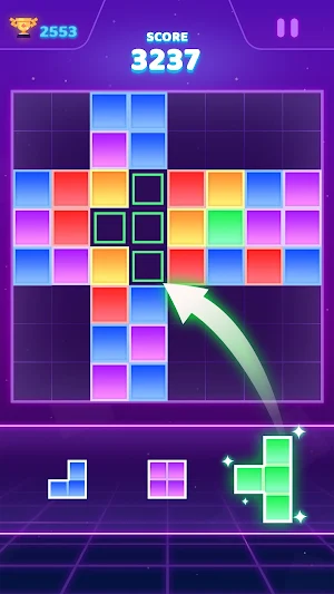 Block Puzzle: Neon World Screenshot 2