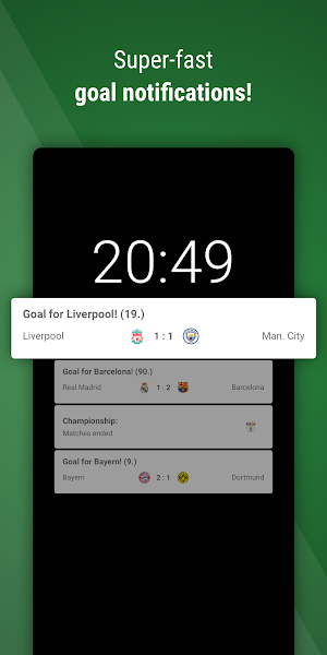 GoalAlert - The fastest football app Screenshot 1