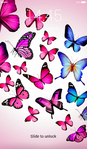 Butterflies Lock Screen Wallpa Screenshot 3