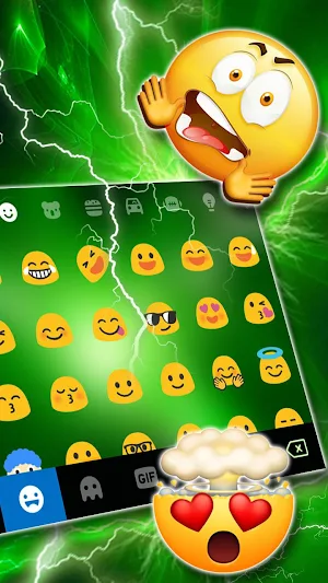 Green Thunderstorm Keyboard Th Screenshot 2
