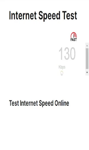 Internet Speed Test Screenshot 1