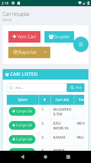 Bilsoft Mobil Ön Muhasebe V2 Screenshot 2