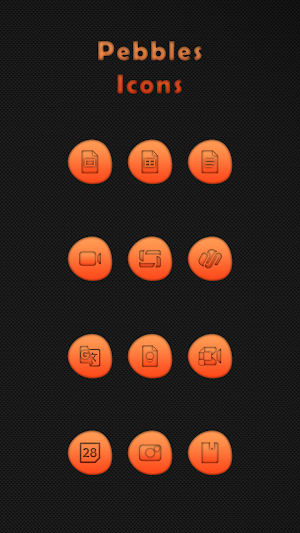 Pebbles Orange Icons Screenshot 1