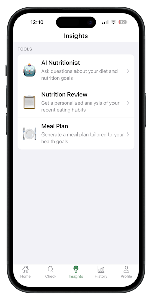 MyNutritionist Screenshot 1