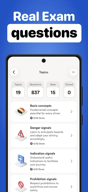 Belgium Driving Test - CodeBE Screenshot 1