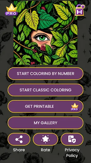 Dark Flower Color by Number Screenshot 1