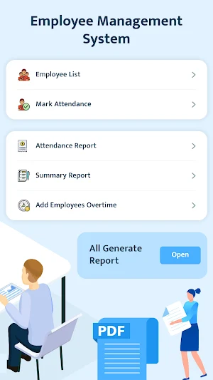 Employee Attendance Manager - Track Office Expense Screenshot 1