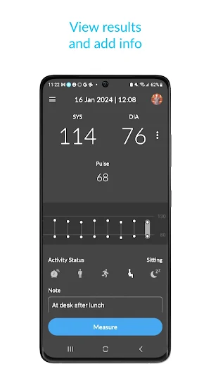 OptiBP Blood Pressure Screenshot 1