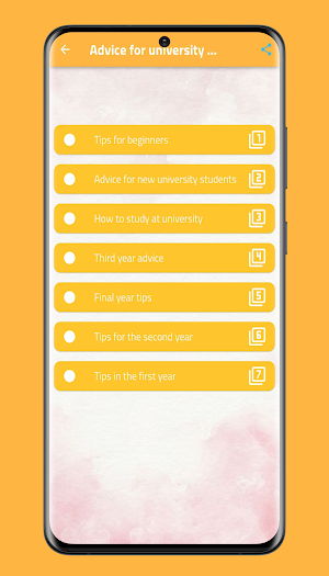 Advice for university students Screenshot 0
