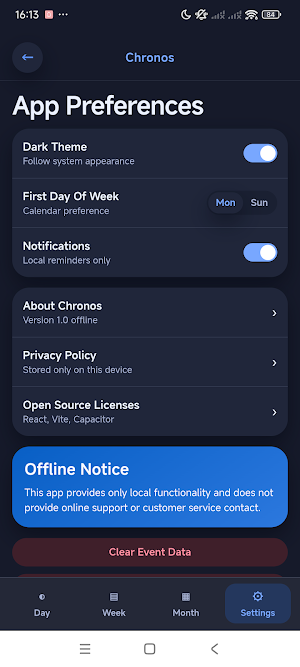 Chronos Planner Screenshot 3