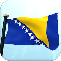 Bosnia and Herzegovina Flag 3D