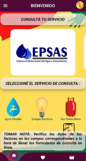 Consulta servicios básicos Screenshot 1