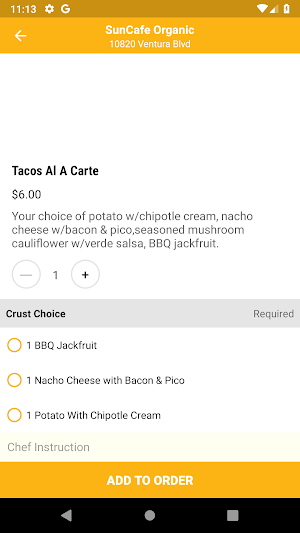 Suncafe Ordering Screenshot 2
