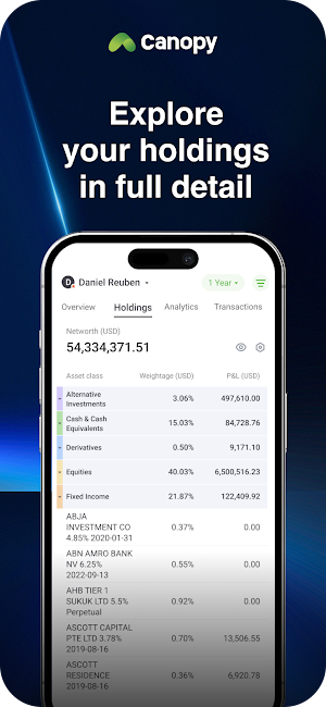 Canopy Portfolio Screenshot 1