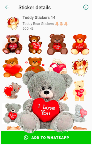 Teddy Bear Stickers for WhatsApp Screenshot 2
