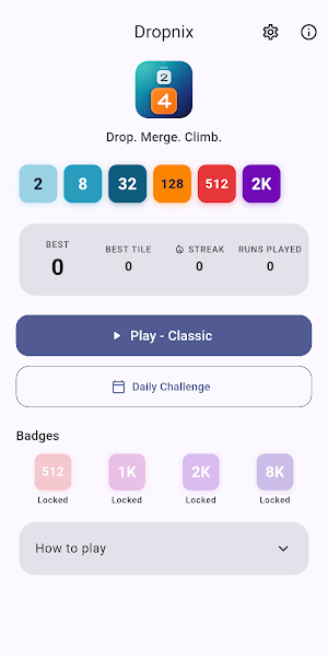 Dropnix: Number Drop Merge Screenshot 2
