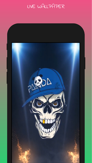 Blue Fire Skull Live Wallpaper Screenshot 0