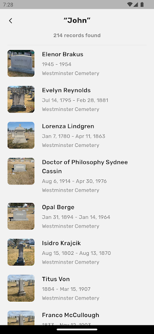 Westminster Cemetery Screenshot 1