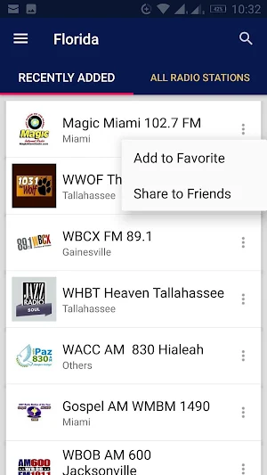Florida Radio Stations - USA Screenshot 1