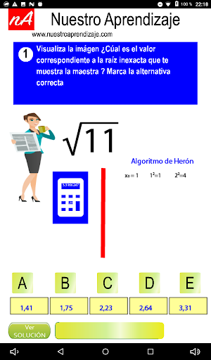 Calcular  valor de raíz cuadrada inexacta (Herón) Screenshot 1