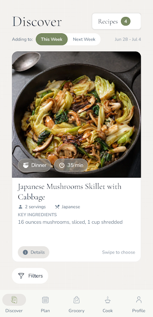 Mise: Meal Plan & Grocery List Screenshot 0