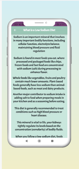 Low Sodium Diet Screenshot 2