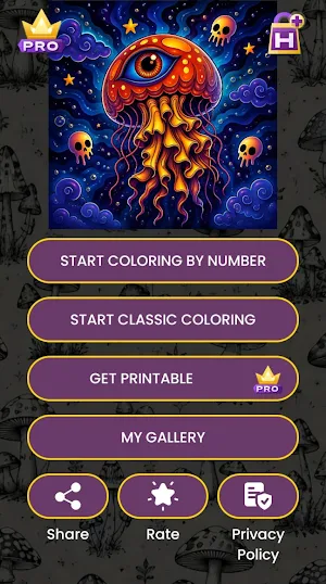Mushroom Color by Number Screenshot 1