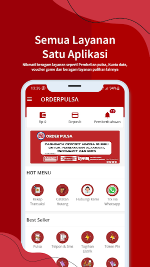 Order Pulsa & Kuota Murah Screenshot 1