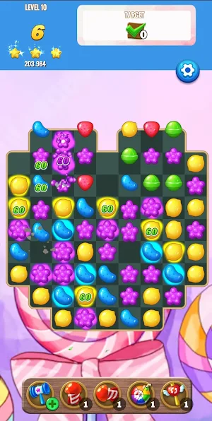 Candy Yummy Match 3 puzzle Screenshot 2