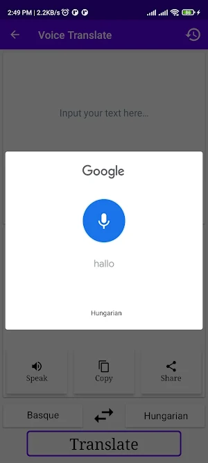 Basque To Hungarian Translator Screenshot 3
