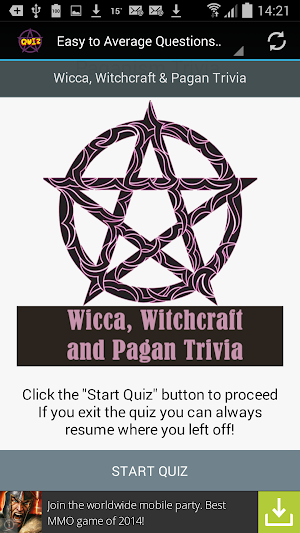 Witchcraft, Wicca & Pagan Quiz Screenshot 0