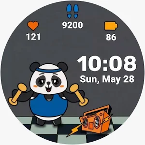Kawaii Panda Watch Animated Screenshot 0