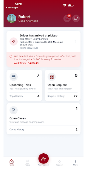NEMT Customer - NG Screenshot 1