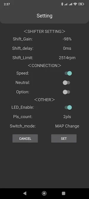 RevShifter Settings Tool Screenshot 2