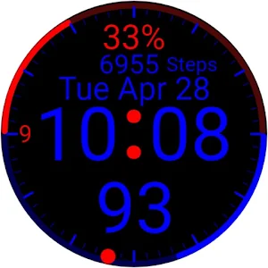 Blue Stealth w/ HR & Steps Screenshot 2