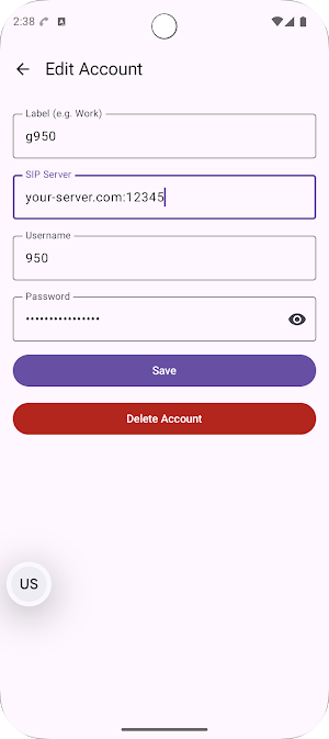 CenterCall – SIP Softphone Screenshot 2