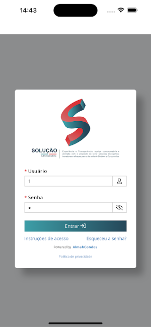 Solução Administradora Screenshot 1