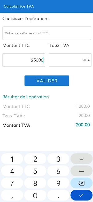 Calculatrice TVA - Inversée Screenshot 2