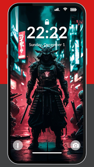 Futuristic Samurai Wallpaper Screenshot 3