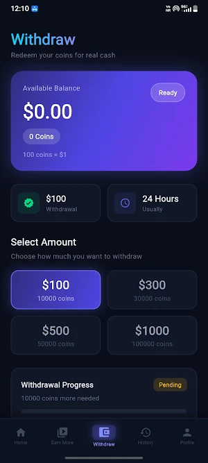 Fast Earn Money Watch Ads Screenshot 2