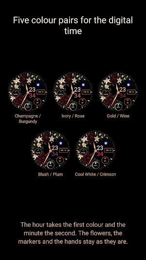 Herbarium Hybrid Watch Face Screenshot 1