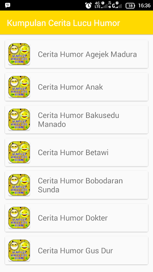 Kumpulan Cerita Lucu Humor Screenshot 0