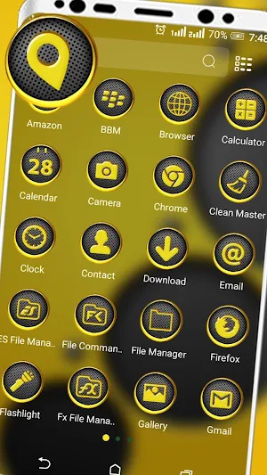 Yellow Speakers Launcher Theme Screenshot 1